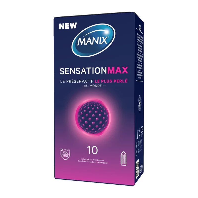 Manix Sensation Max 10 préservatifs perlés - Univers Pharmacie