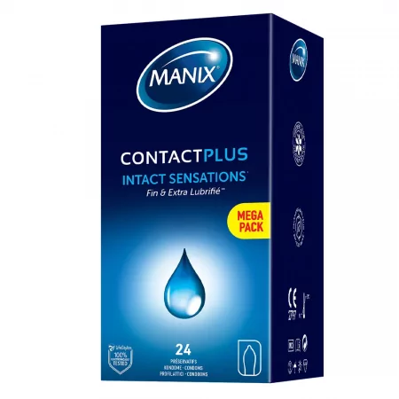 Manix Contact Plus Intact Sensations 24 préservatifs - Univers Pharmacie