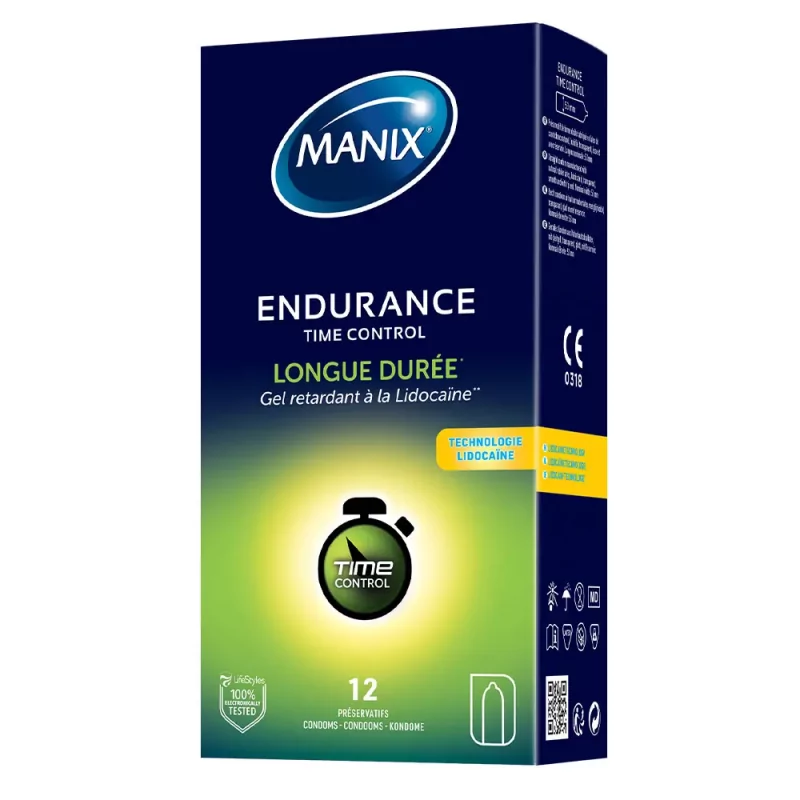 Manix Endurance Time Control Longue Durée 12 préservatifs - Univers Pharmacie