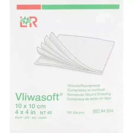 Vliwasoft Compresse en Nontissé 10X10cm 100 pièces - Univers Pharmacie