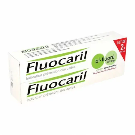 Fluocaril Dentifrice Bi-Fluoré 250mg 2X125ml - Univers Pharmacie