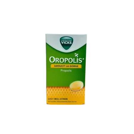 Oropolis Miel Citron 20 pastilles sans sucre - Univers Pharmacie