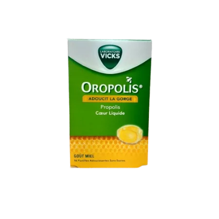 Vicks Oropolis Cœur Liquide 16 pastilles