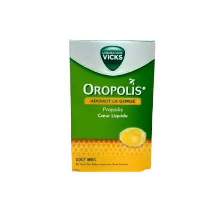 Vicks Oropolis Cœur Liquide 16 pastilles