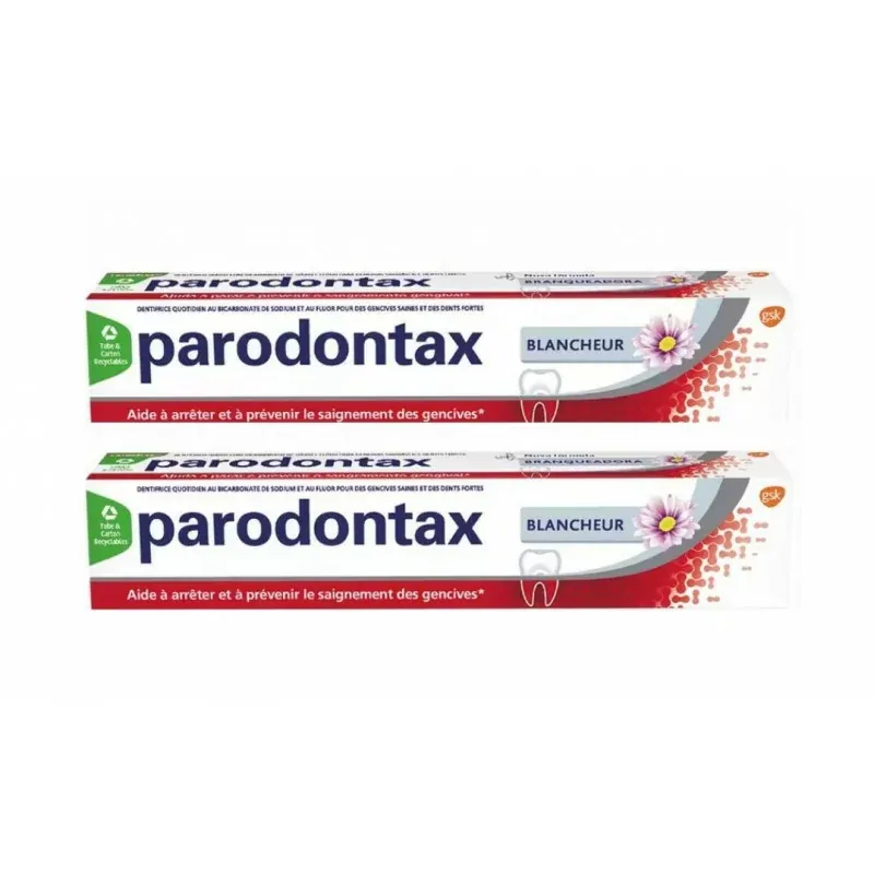 Parodontax Dentifrice Blancheur 2X75ml - Univers Pharmacie Parodontax Dentifrice Blancheur 2X75ml - Univers Pharmacie