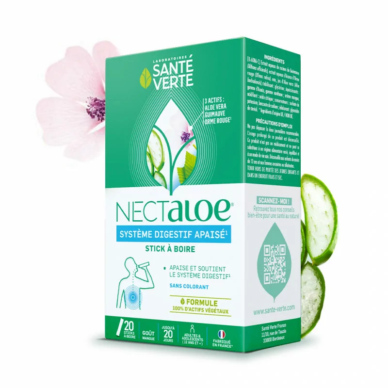 Santé Verte Nectaloe 20 sticks - Univers Pharmacie