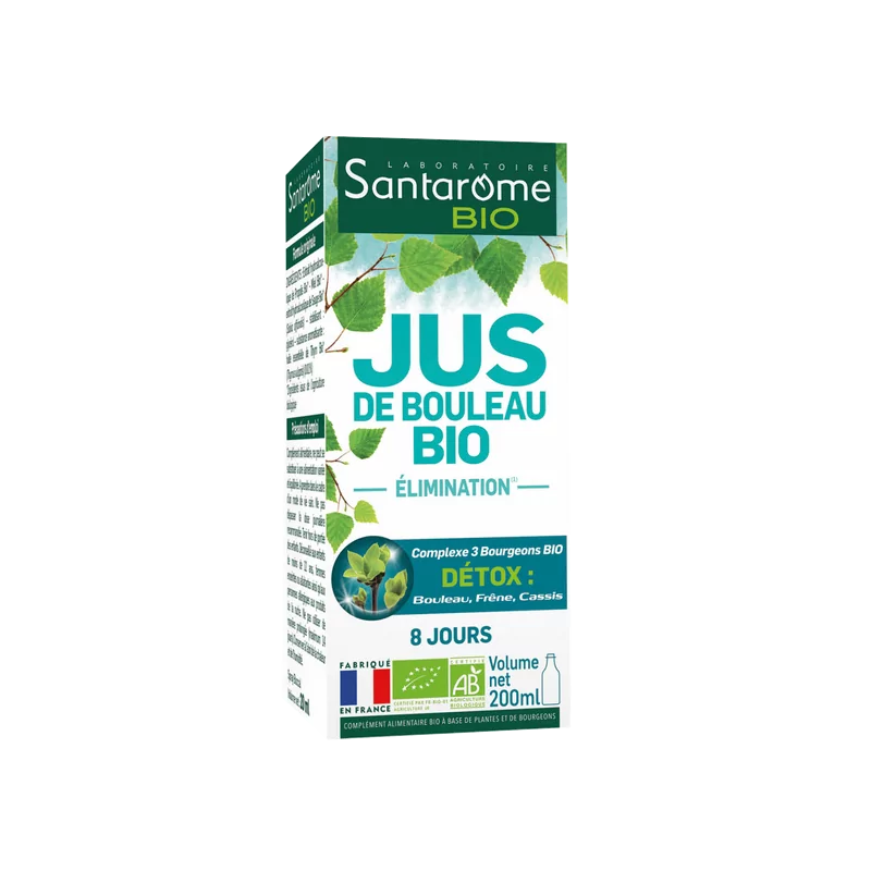 Santarôme Bio Jus de Bouleau Élimination 200ml - Univers Pharmacie