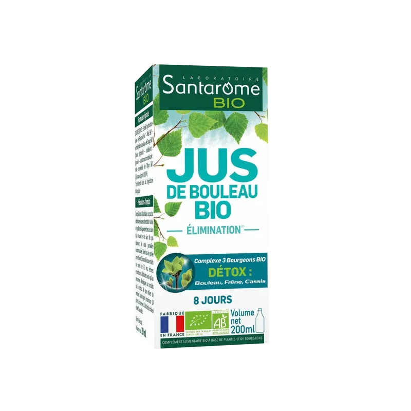 Santarôme Bio Jus de Bouleau Élimination 200ml - Univers Pharmacie