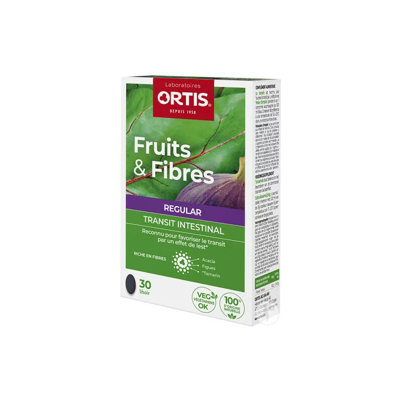 Fruits & Fibres Regular Transit Intestinal Programme 30 comprimés - Univers Pharmacie