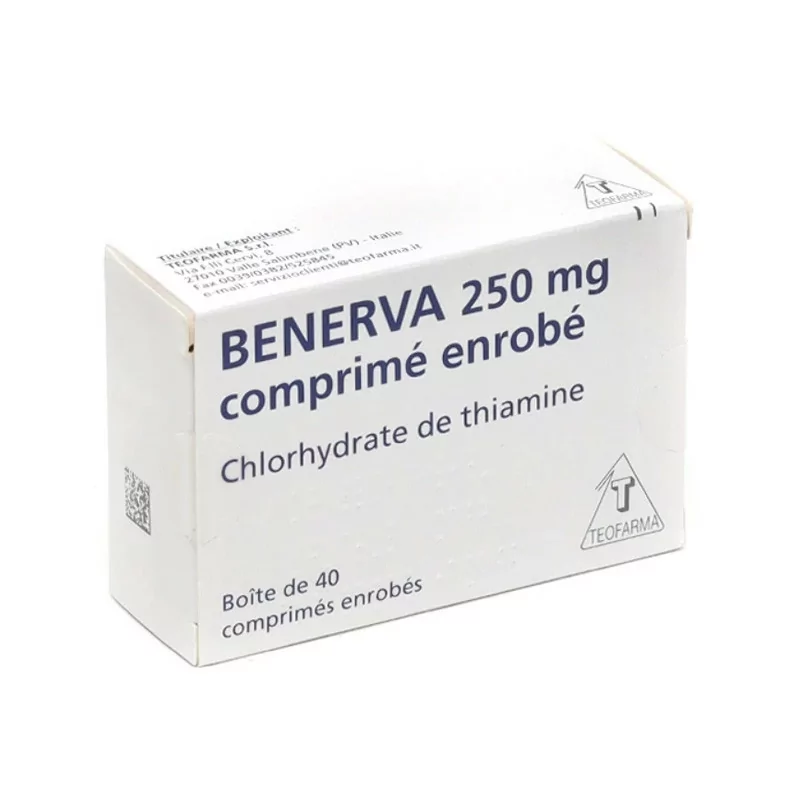 Benerva 250mg 40 comprimés enrobés - Univers Pharmacie