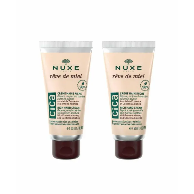 Nuxe Rêve de Miel Cica Crème Mains Riche 2X50ml - Univers Pharmacie