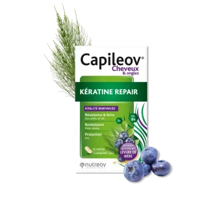 Capileov Cheveux & Ongles Kératine Repair 30 comprimés - Univers Pharmacie