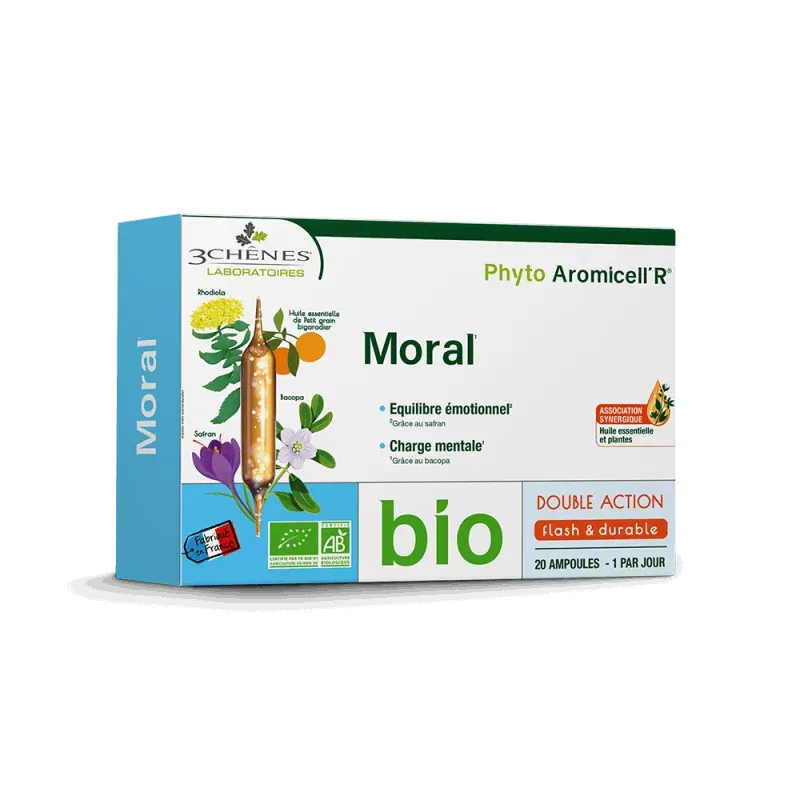 3 Chênes Phyto Aromicell'R Moral Bio 20 ampoules - Univers Pharmacie 3 Chênes Phyto Aromicell'R Moral Bio 20 ampoules - Univers Pharmacie