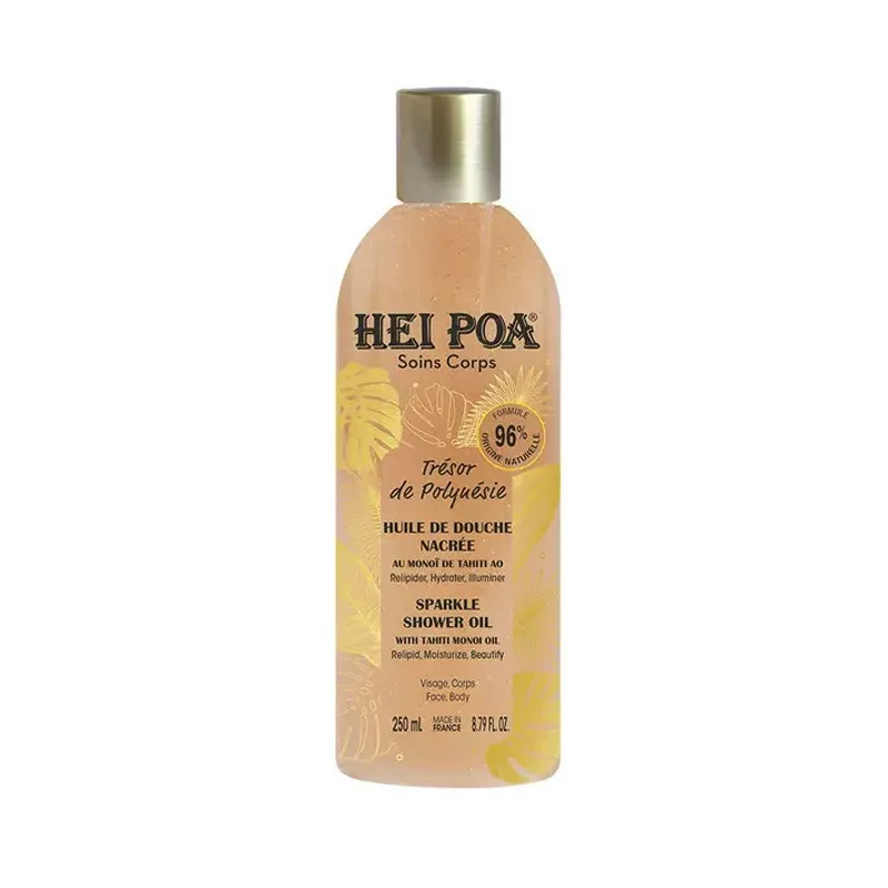 Hei Poa Trésor de Polynésie Huile de Douche Nacrée 250ml - Univers Pharmacie