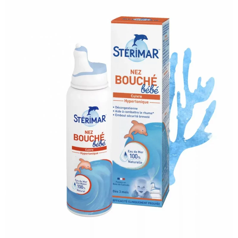 Sterimar Nez Bouché Bébé Cuivre Hypertonique 100ml - Univers Pharmacie