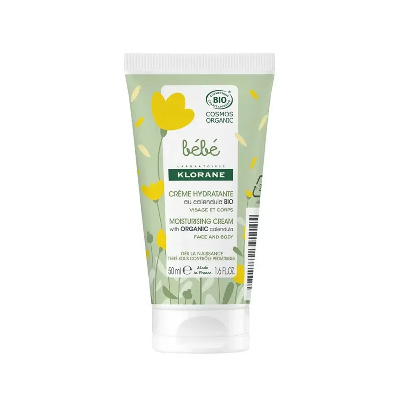 Klorane Bébé Crème Hydratante Calendula Bio 50ml - Univers Pharmacie