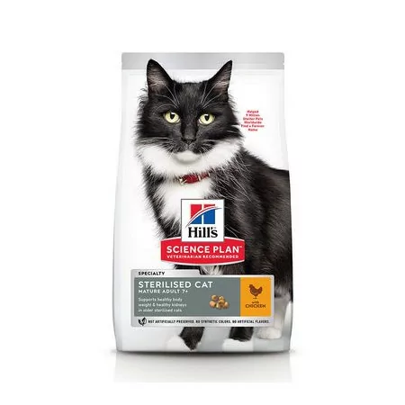 Hill's Science Plan Sterilised Cat Mature Adult 7+ Croquettes Poulet 3kg - Univers Pharmacie