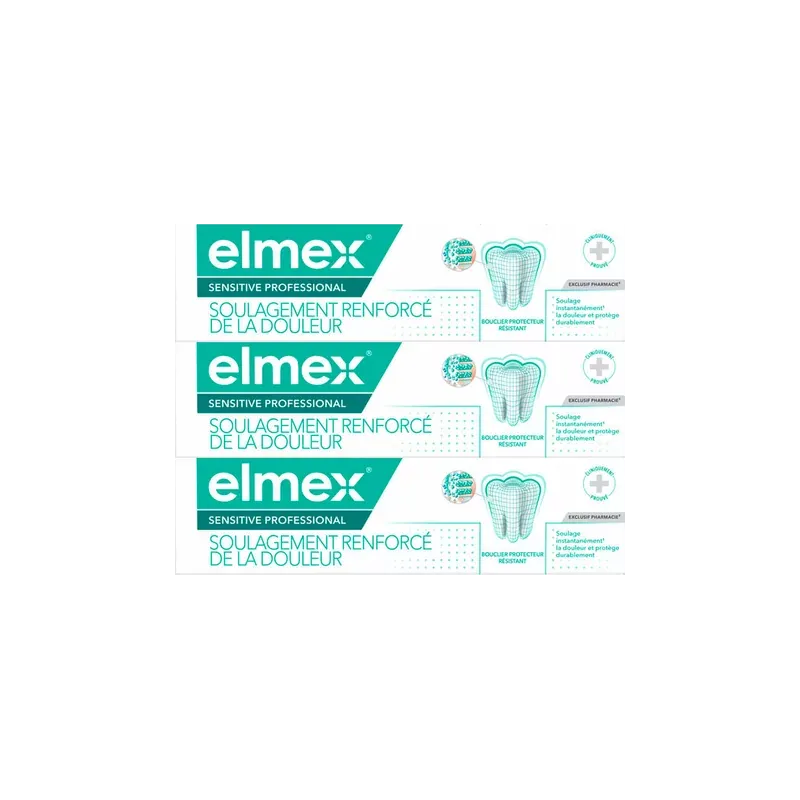 Elmex Sensitive Professional Dentifrice 3X75g - Univers Pharmacie