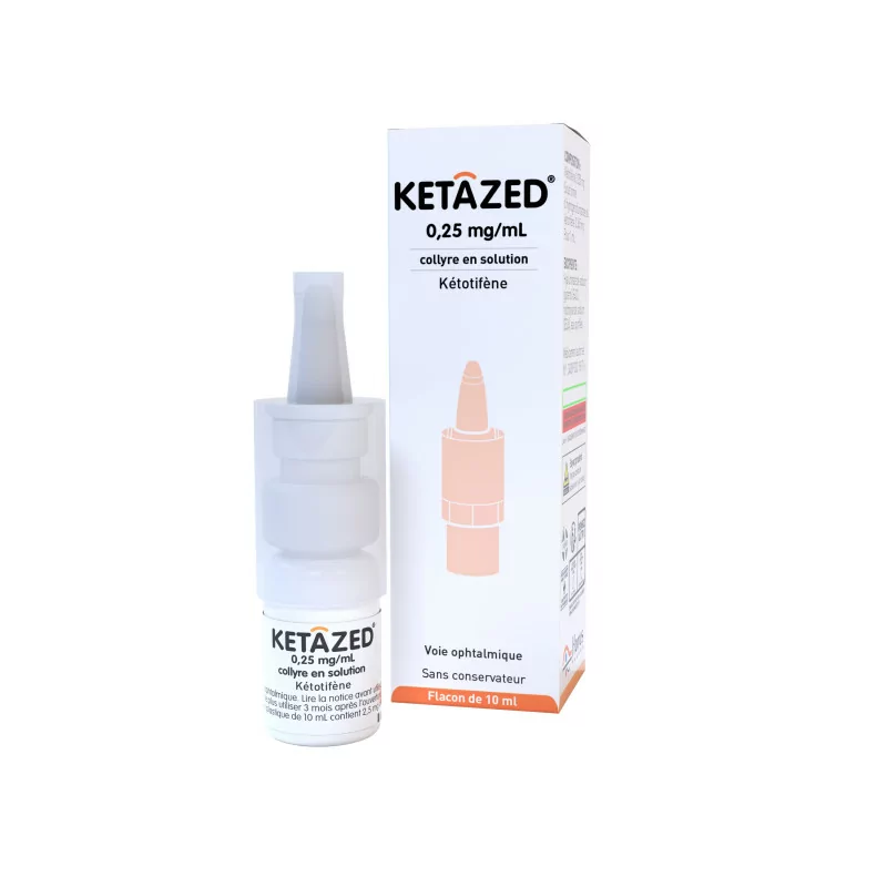 Ketazed 0,25mg/ml Collyre en Solution 10ml - Univers Pharmacie