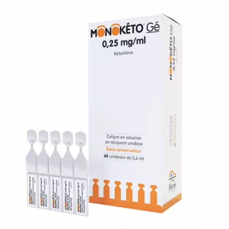 Monokéto Gé 0,25mg/ml Collyre en Solution 60 unidoses - Univers Pharmacie