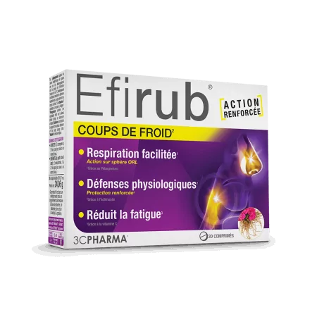 Efirub Coups de Froid 30 comprimés - Univers Pharmacie