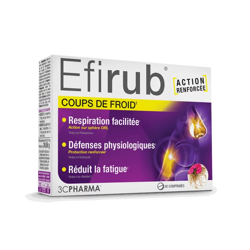 Efirub Coups de Froid 30 comprimés - Univers Pharmacie