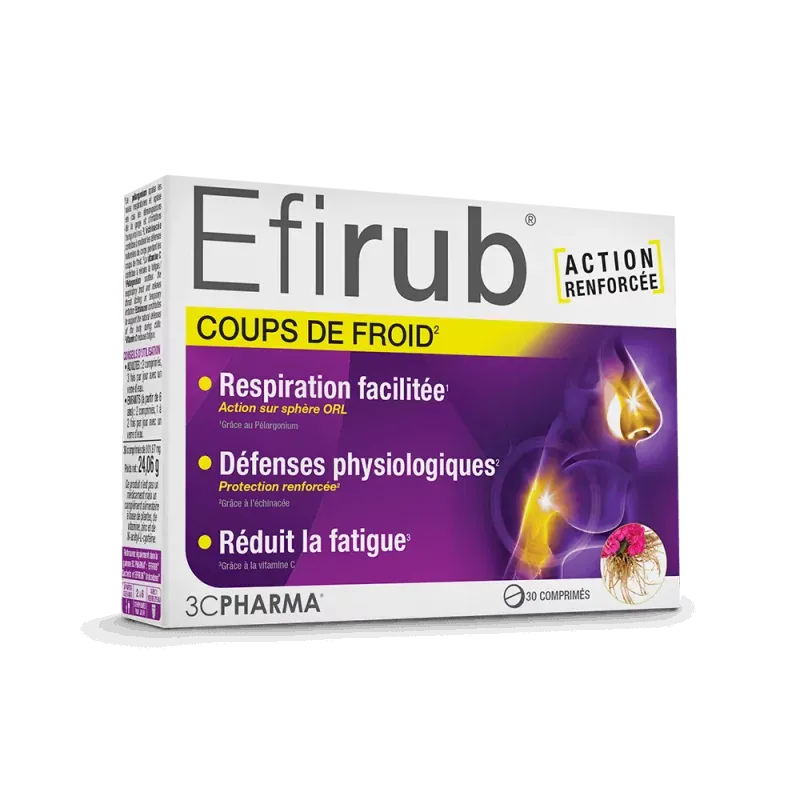 Efirub Coups de Froid 30 comprimés - Univers Pharmacie