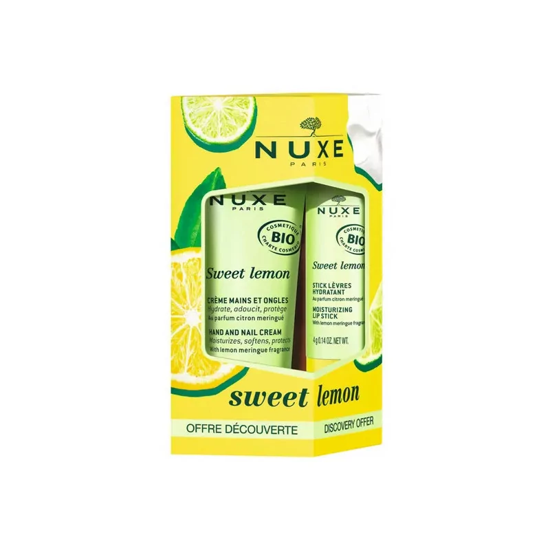 Nuxe Sweet Lemon Duo Crème Mains et Stick Lèvres - Univers Pharmacie