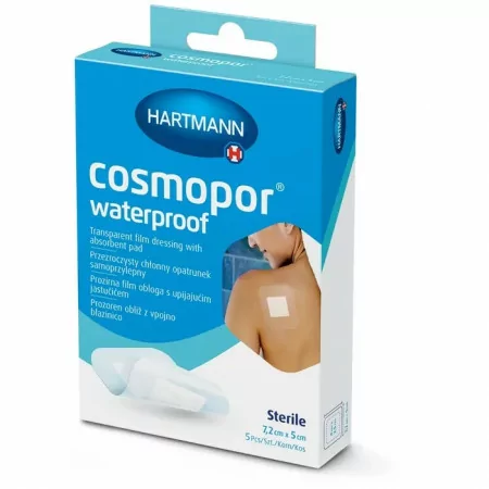 Cosmopor Waterproof Pansements Stériles 7,2X 5cm 5 pièces - Univers Pharmacie