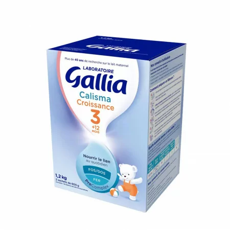 Gallia Calisma Croissance 3 FOS/GOS 2x600g - Univers Pharmacie