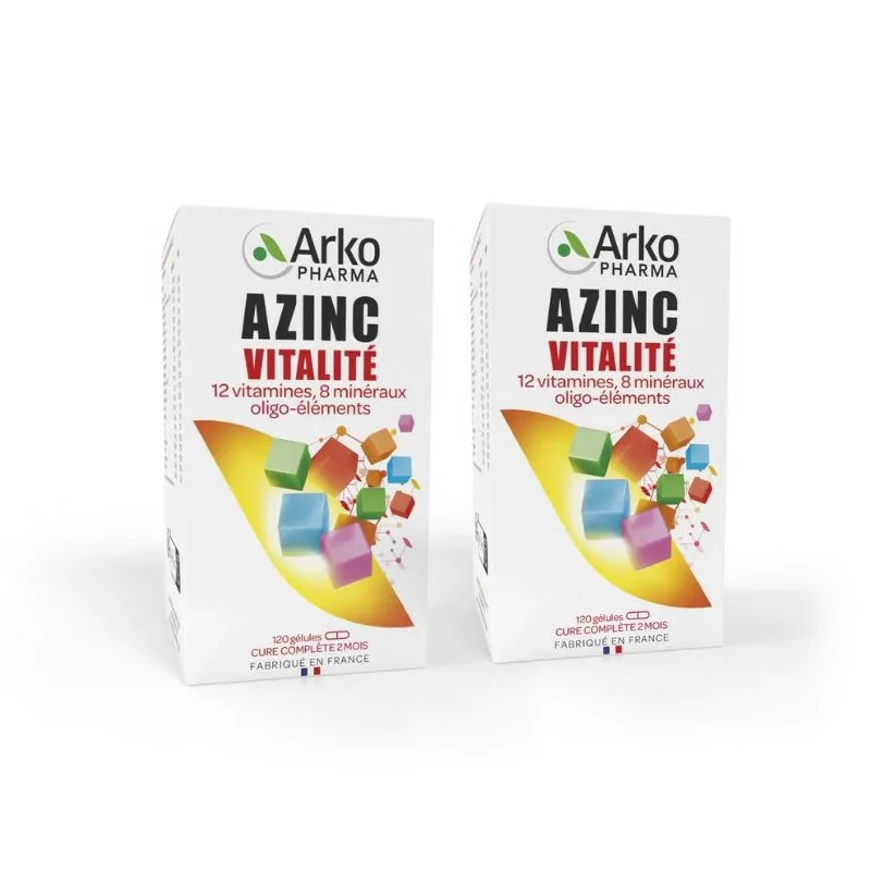 Arkopharma Azinc Vitalité 2X120 gélules - Univers Pharmacie