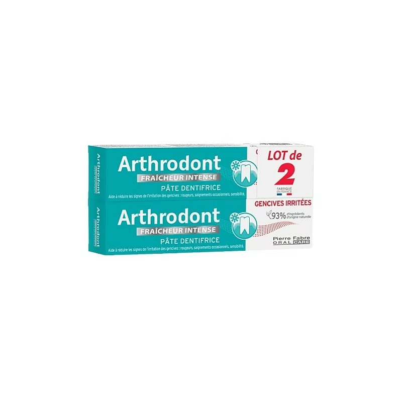 Arthrodont Fraîcheur Intense Pâte Dentifrice 2X75ml - Univers Pharmacie