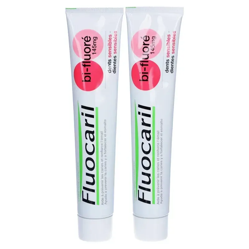 Dentifrice Fluocaril Dents Sensibles Bi-Fluoré 145mg 2X75ml