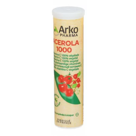 Arkopharma Azinc Acerola 1000 15 comprimés à croquer - Univers Pharmacie