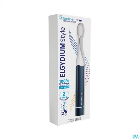 Elgydium Style Electric Brosse à Dents Electrique Rechargeable Bleu Foncé - Univers Pharmacie