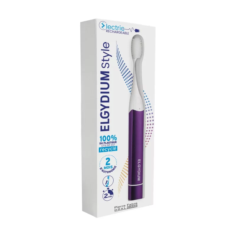 Elgydium Style Electric Brosse à Dents Electrique Rechargeable Violet - Univers Pharmacie