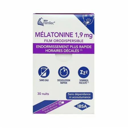 IBSA Mélatonine 1,9mg 30 films orodispersibles - Univers Pharmacie