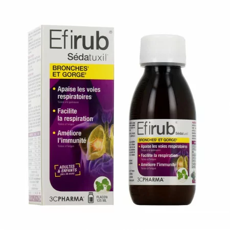 Efirub Sédatuxil Bronches et Gorge Sirop 125ml - Univers Pharmacie