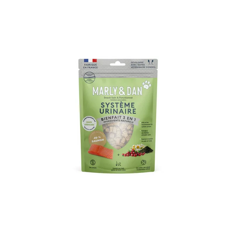 Marly & Dan Système Urinaire Snack Chat 40g - Univers Pharmacie