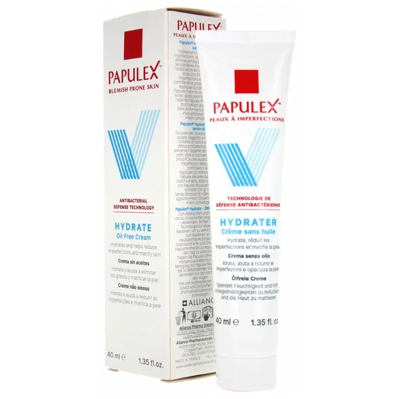 Papulex Hydrater Crème Sans Huile 40ml - Univers Pharmacie