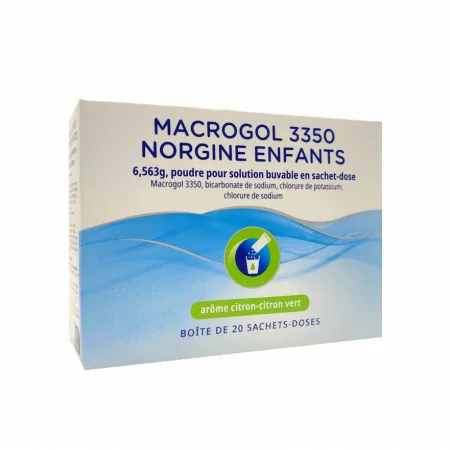 Macrogol 3350 Norgine Enfants 20 sachets-doses - Univers Pharmacie