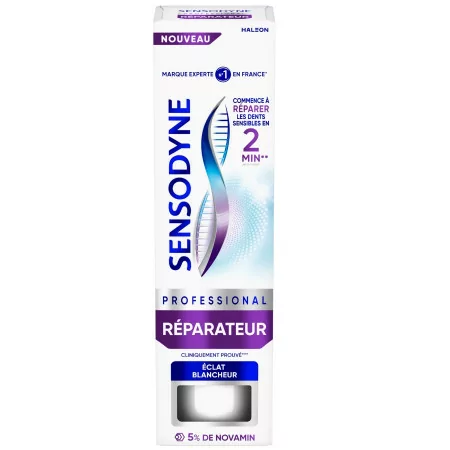 Sensodyne Professional Réparateur Dentifrice Eclat Blancheur 75ml - Univers Pharmacie