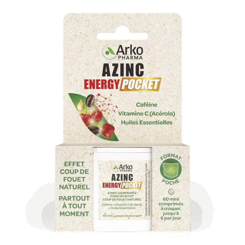 Arkopharma Azinc Energy Pocket 60 mini comprimés - Univers Pharmacie
