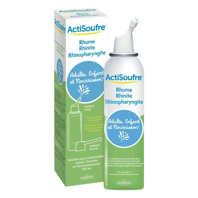 Actisoufre Solution Nasale/Buccale Spray 100ml - Univers Pharmacie