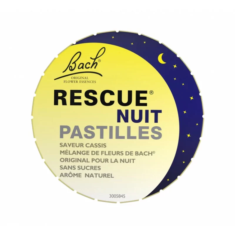 Rescue Nuit Pastilles Cassis 50g - Univers Pharmacie