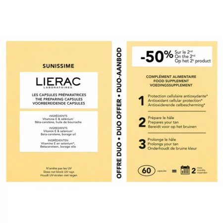 Lierac Sunissime Les Capsules Préparatrices 60 capsules - Univers Pharmacie