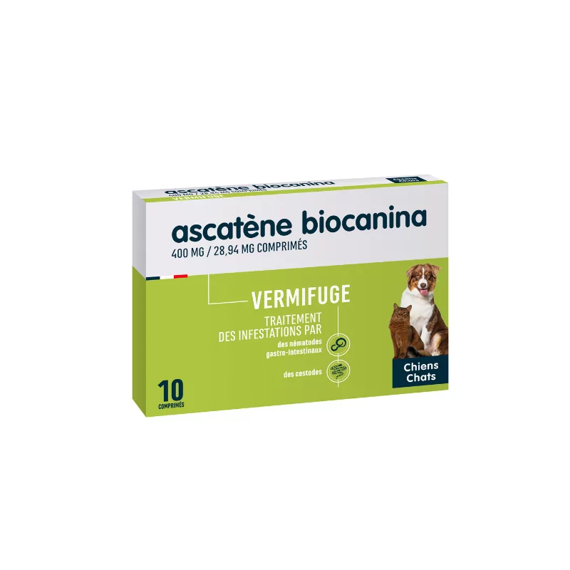 Biocanina Ascatène Vermifuge 10 comprimés - Univers Pharmacie