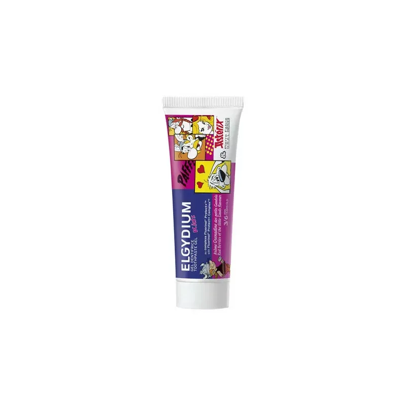 Elgydium Kids Gel Dentifrice 3-6 ans Astérix Grenadine 50ml - Univers Pharmacie
