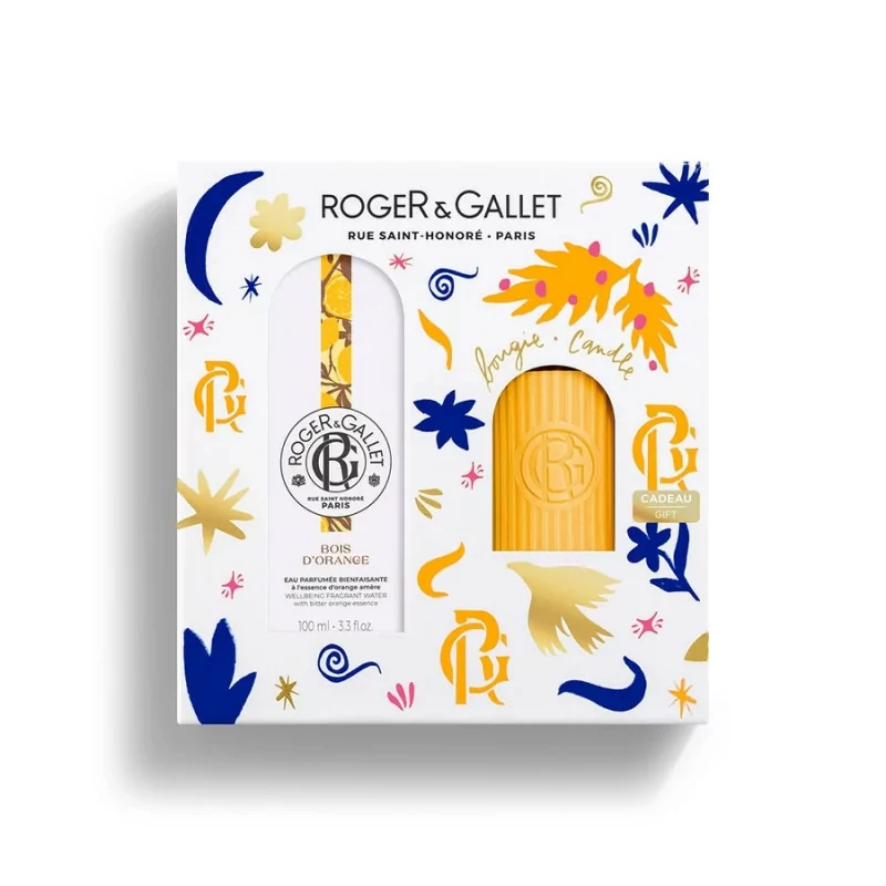 Roger&Gallet Coffret Eau Parfumée + Bougie Bois d'Orange - Univers Pharmacie