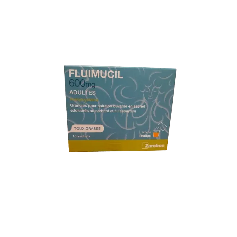 Fluimucil 600mg Adultes 10 sachets - Univers Pharmacie